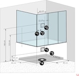 thumbnail of Kombination Badewanne Dusche K88-WS-EH-C-EA Duschtempel 180x100 cm OHNE Zusatzoption