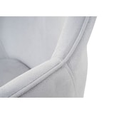 thumbnail of Cadeira de escritório HWC-F82, cadeira de secretária giratória executiva, design retro aveludado ~ cinzento