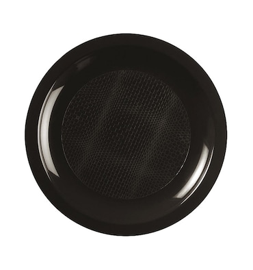 MONOUSO - Prato Resistente Reutilizável PP Raso Preto 