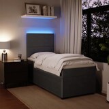 thumbnail of vidaXL Boxspringbett mit Matratze Dunkelgrau 90x190 cm Samt