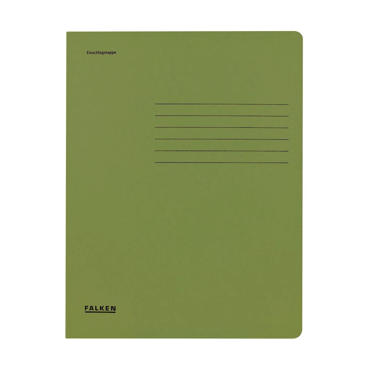Falken 80004161 25x Einschlagmappe für DIN A4, 320g/m2 Manila-RC-Karton, mit 3 Klappen - Grün