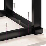 thumbnail of vidaXL Esstisch-Gestell in O-Form 60x60x73 cm Stahl