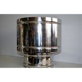 thumbnail of Fumaiolo comignolo cappello antivento a forma di Botte acciaio inox da 8 a 25 cm - 10 cm