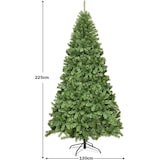 thumbnail of COSTWAY 225 cm künstlicher Weihnachtsbaum mit Metallständer, Weihnachtsbaum mit 1346 Spitzen aus PVC-Nadeln