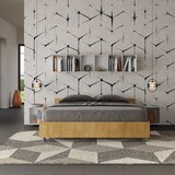 thumbnail of Cama con somier 160x190 roble natural Nuamo