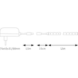 thumbnail of Paulmann SimpLED Strip LED Blanc chaud Kit complet 1,5m revêtue  5W 300lm/m 60 LEDs/m 3000K 6VA 78953