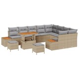 thumbnail of vidaXL 12-teiliges Garten-Sofa-Set mit Kissen Beiges Poly-Rattan Akazie