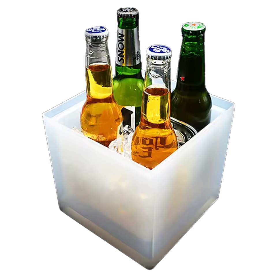 Secchiello per ghiaccio/frappé quadrato colorato da 3,5 l