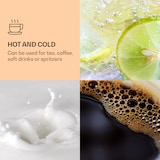 thumbnail of Teeflasche mit Deckel und Sieb 500 ml doppelwandiges Glas Bambus  Hülle Klarglas