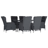 thumbnail of HELLOSHOP26 - Juego de comedor de 7 piezas muebles de jardín gris oscuro tejido de resina 02_0014359