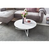 thumbnail of Couchtisch 80cm Rund Weiß Matt Design Wohnzimmertisch Sofa Beistell Tisch