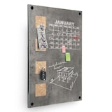 thumbnail of Securit® Wandtafel – Beton- und Korkoptik – Kreidemarker und Montageset inklusive