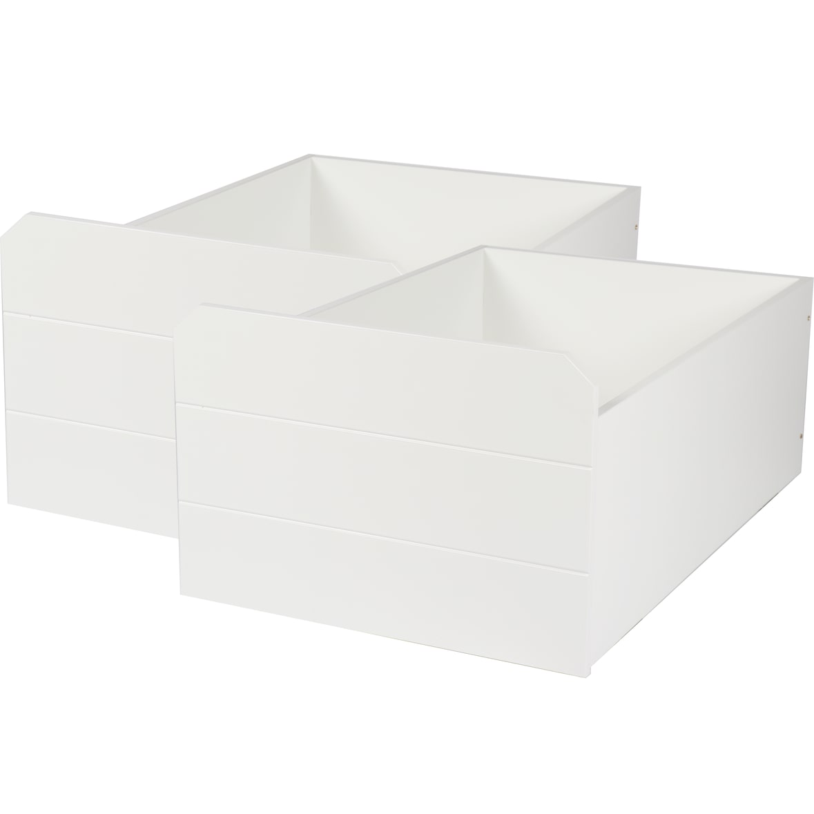 Möbilia Schublade | 2er Set | MDF | B 58 x T 90 x H 40 cm | weiß