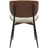 thumbnail of Lot de 2 chaises visiteurs Enid recouvertes de similicuir ou de tissu Noyer / Crème/Similicuir