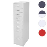thumbnail of Rollcontainer Housten | HxBxT 110x28x41cm | 8 Schubladen | Dunkelgrau Weiß | Schubladenschrank Stahlschrank