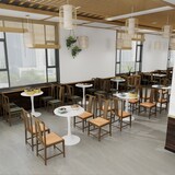 thumbnail of Couchtisch rund Weiß 72x70x70 cm mit Tischplatte aus Kunstmarmor, hohe Beine, minimalistisches Design, vielseitig als Beistell- und Esstisch