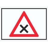 thumbnail of Schild Achtung Kreuzung Vorfahrt rechts Symbol A5 (148x210mm)