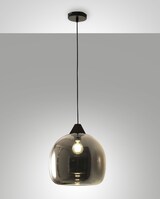 thumbnail of Maia Pendelleuchte aus Metall und mundgeblasenem Glas in Rauchglasoptik, Ø 310 mm, E27, 60 W, IP20 - Modernes Design für die Innenbeleuchtung