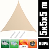 thumbnail of Vela de Sombra Atacama crema triangular L 5x5x5m PEAD
