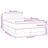 thumbnail of vidaXL Boxspringbett mit Matratze & LED Blau 120x190 cm Stoff