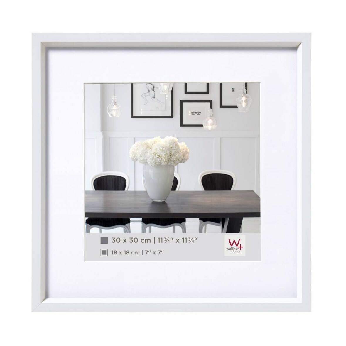 Cornice in plastica Steel Style 20x20 cm BIANCO