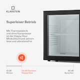 thumbnail of Brooklyn Minibar 23 Liter Klasse E schwarz Glas 0dB Schwarz