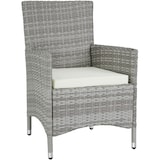 thumbnail of tectake Conjunto de ratán y aluminio MENORCA  gris claro - 403752