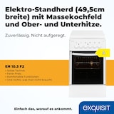 thumbnail of Exquisit EH 10.3 F2 Elektro-Standherd | Ober-/Unterhitze, |Backofen-Volumen: 51 l | EEK:  A |Weiß
