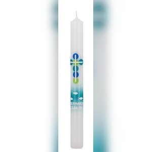 Wiedemann Kerzen Taufkerze verziert 400 x 40 mm, mit individueller Namensverzierung