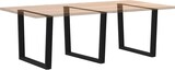 thumbnail of vidaXL Esstisch Beine V-Form 3 Stück Schwarz 100x(72-73,3) cm Stahl