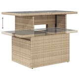thumbnail of vidaXL Tuintafel met glazen blad 100x55x73 cm poly rattan beige