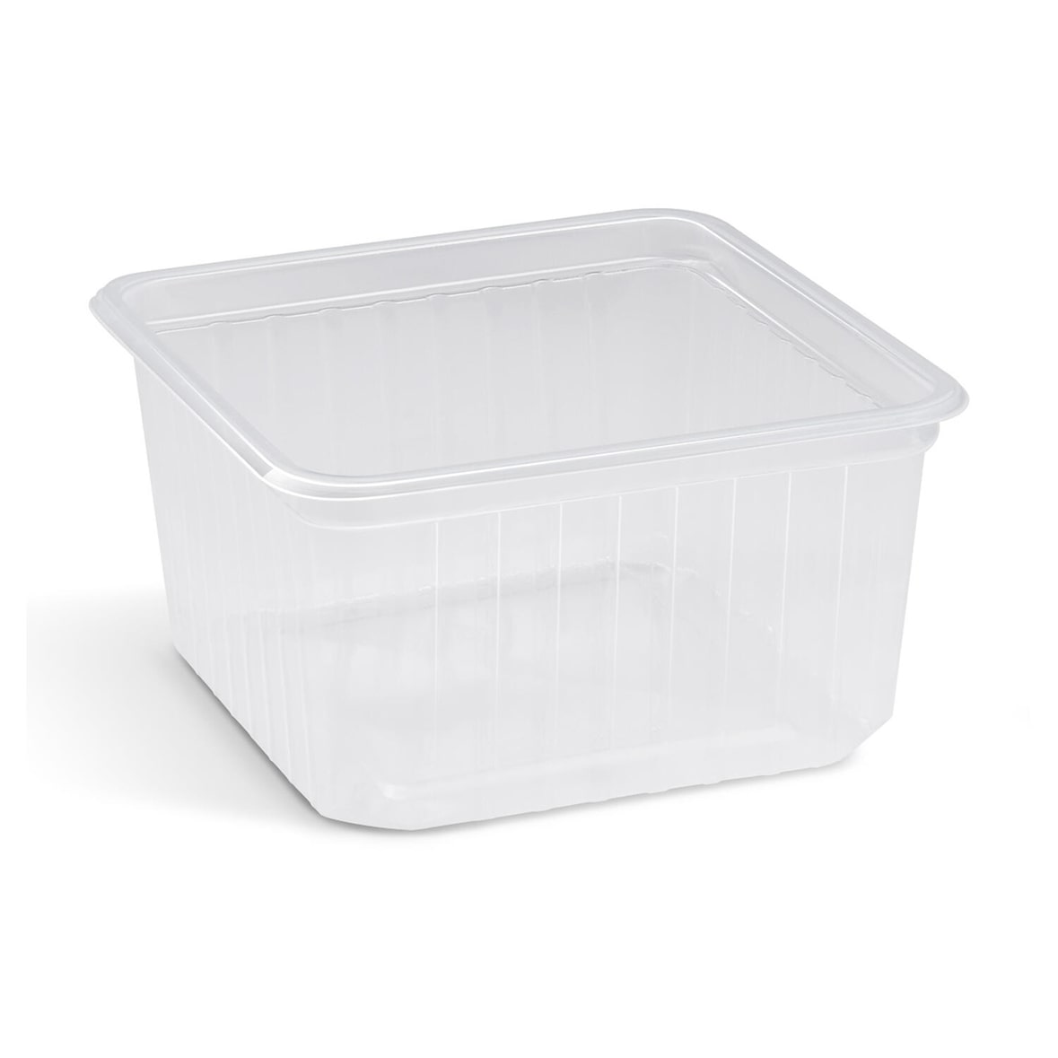 250x Rechteckschale Quadroboxx Salatschale 115x115x61mm PP transparent 500ml