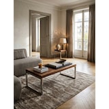 thumbnail of Couchtisch `Isen`: Massivholz, Chromfüße, handgefertigt, Sheesham. Braun, 120x60x40 cm | Kadima Design