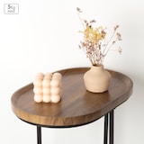 thumbnail of Max Home Mesa Lateral Oval Metal e Madeira 45x30x60 cm