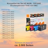 thumbnail of Kompatibel 4er Set HP 963XL, 3YP35AE Druckerpatronen Tinte von D&C