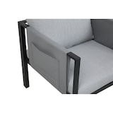 thumbnail of Möbilia 4-tlg. Garten-Sitzgruppe | 2-Sitzer, 2 Sesse, 1 Couchtisch | Stahl schwarz, Glas und Olefin in grau | 28020040 | Serie GARTEN
