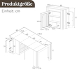 thumbnail of Kücheninsel mit Rollen ausziehbar Weiß+Schwarz 150x80x77  mit LED-Beleuchtung, Stauraumfächern und USB- und Type-C-Anschlüssen, MDF+Glas