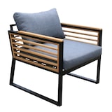 thumbnail of Tarrington House Conjunto de exterior Ateo, 4 piezas, aluminio / madera de teca, 2 sillas, 1 sofá de 3 plazas, 1 mesa de centro, multicolor