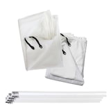 thumbnail of Zijwand voor pergola HWC-J32, set van 4 + muggengaas gazebo vervangende zijwand ~ 4x3m wit