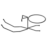 thumbnail of APS 30328 Tafelhouder voor champagnekoeler, zwart metaal, past op champagnekoelers, Ø ring (binnenkant) 18 cm, antislipvoetjes