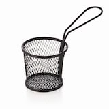 thumbnail of Servier- und Frittierkorb, Ø 9,5 cm, Höhe 8,5 cm, schwarz pulverbeschichtet, Chromnickelstahl