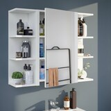 thumbnail of Dmora Mobile Pensile Bagno Lafayette, Mobile colonna per bagno, Armadietto sospeso, Bianco lucido, 40x21h65 - 1 anta cm