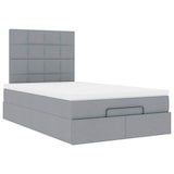 thumbnail of vidaXL Ottoman-Bett mit Matratze Hellgrau 120x200 cm Stoff