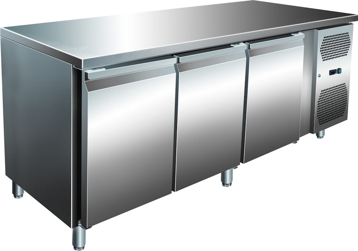 Gastro Edelstahl Kühltisch Kühltheke 3 Türen 464 L -2/+8°C