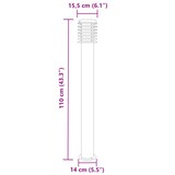 thumbnail of Helloshop26 - Lampadaires d'extérieur 3 pcs 110 cm acier inoxydable noir 02_0042546