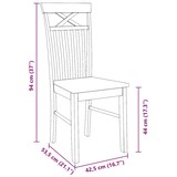 thumbnail of vidaXL Esszimmerstühle 2 Stk. Weiß Massivholz Gummibaum