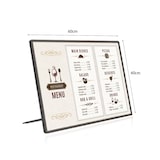 thumbnail of 【SJH-3287】LED Leuchtkasten, Menü-Display, Werbedisplay, verstellbarer Winkel, Schwarz 40×60cm