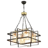 thumbnail of Deckenlampe für 4 Glühbirnen in Schwarz 30x30x70cm WellHome Bled