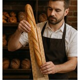 thumbnail of MONOUSO - Papiertüten Kraft Fenster "Panes" 14+7x55cm (1000 Stück)