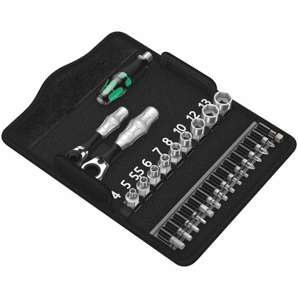 WERA   Bit- und Nuss-Satz inklusive Bit-Ratsche und Nuss-Ratsche mit schlanker